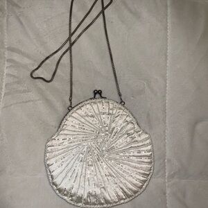 Vintage White Beaded Women's Bag
